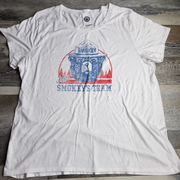Smokey The Bear White Tshirt 2X #altparks #resist - Picture 1 of 8